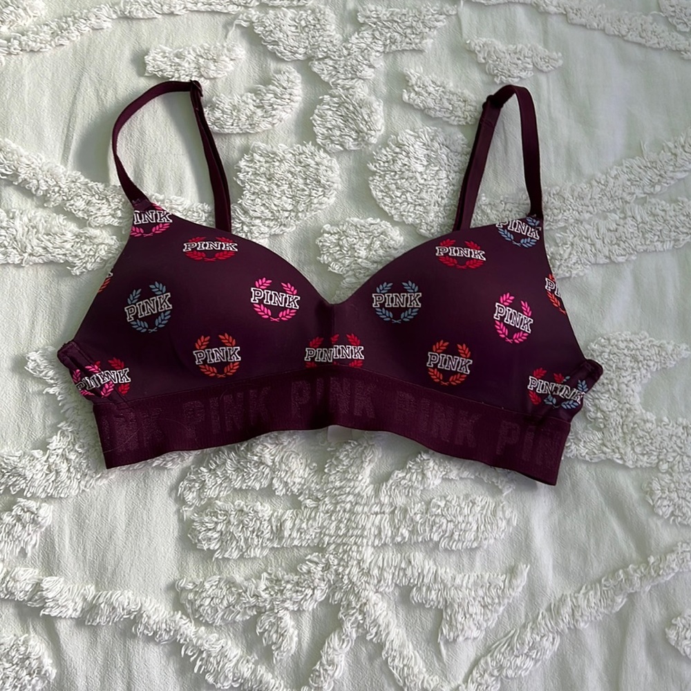 pink wireless bra